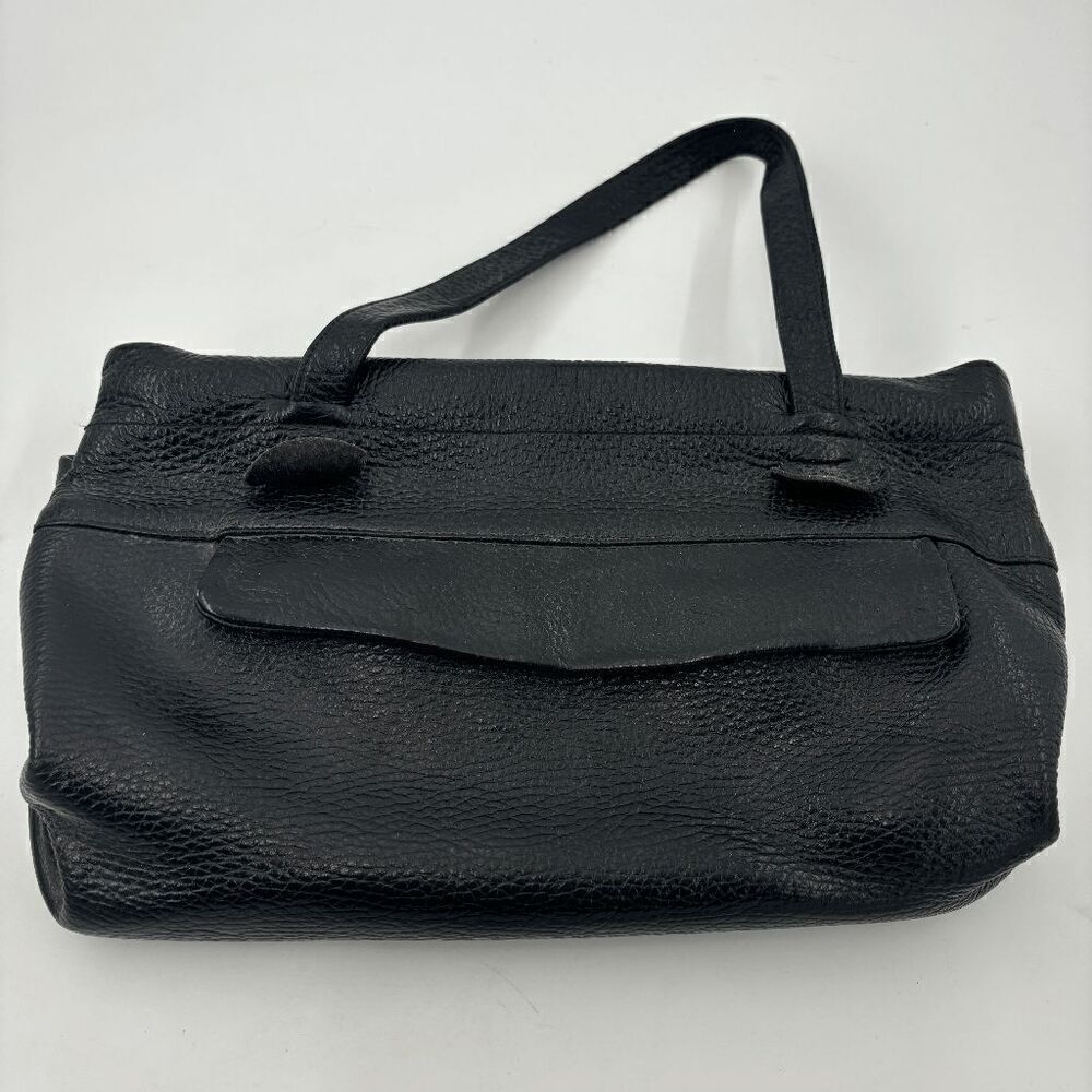 Justin Handbag Casual Vintage Justin USA Made Cowhide Grain Leather Black 10"x6"